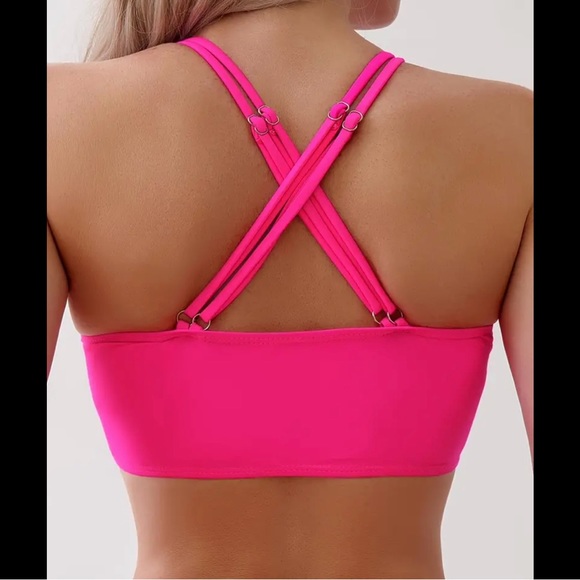 Neon Pink, Colorblock, Bikini Set - Picture 5 of 7